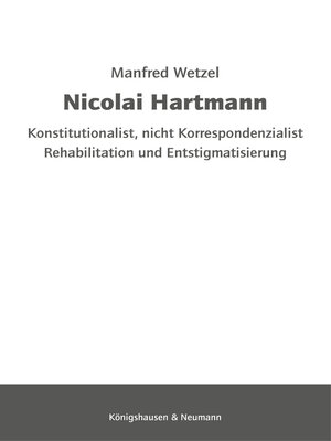 cover image of Nicolai Hartmann
